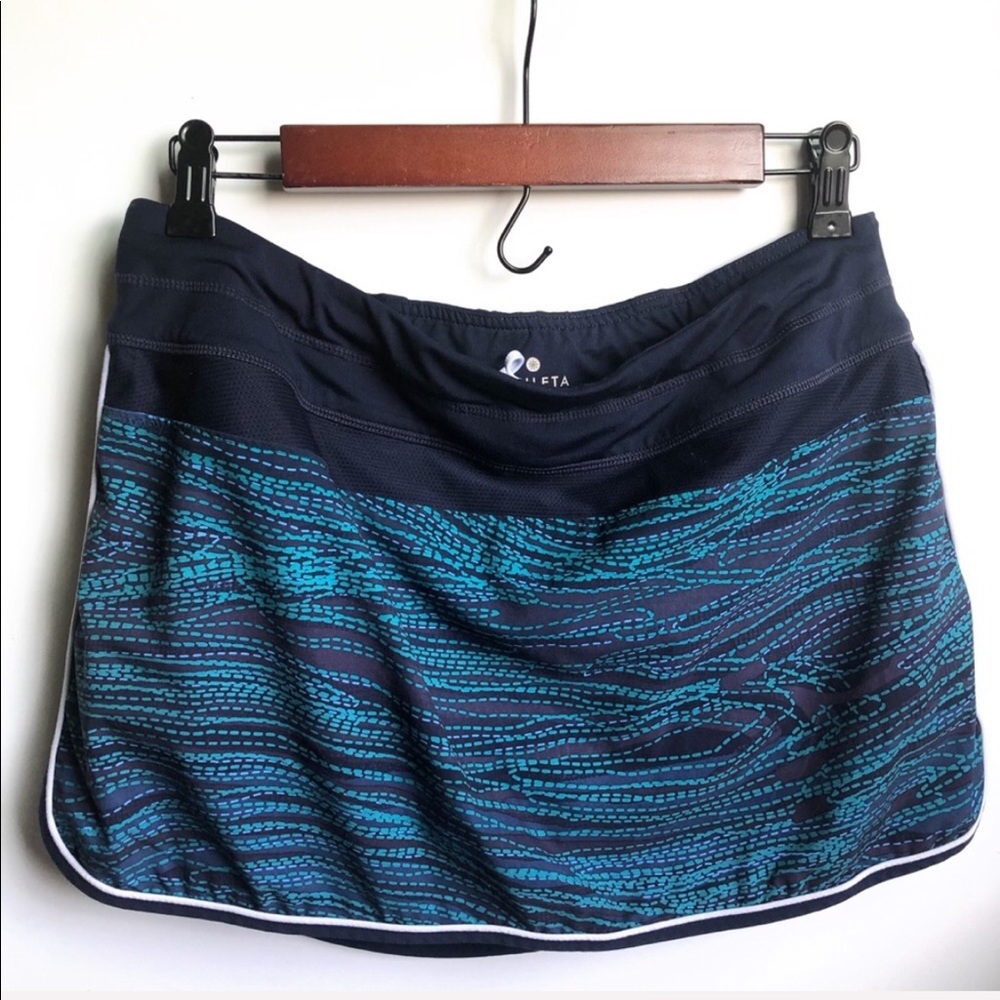 ATHLETA Blue/Greenish Cycling Skort Skirt …